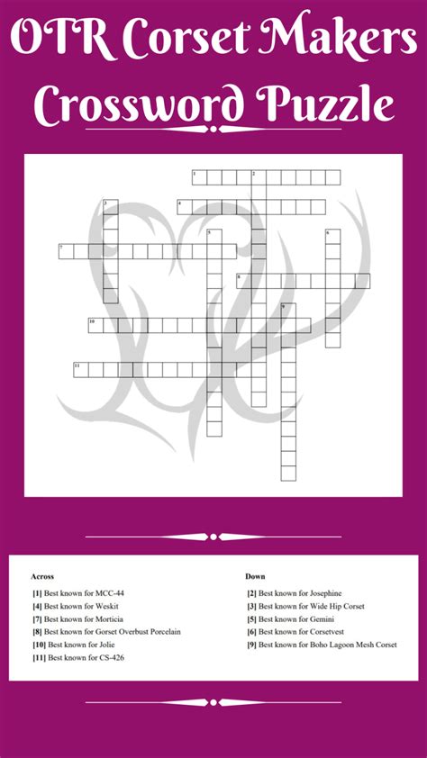 like a corset crossword